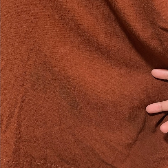 Free People Rough Rider Red Copper Textured Dress As is - Picture 9 of 12